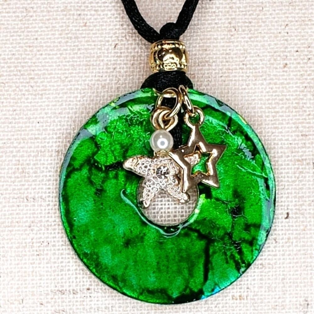 Starfish, Star, and Pearl Charm Pendant